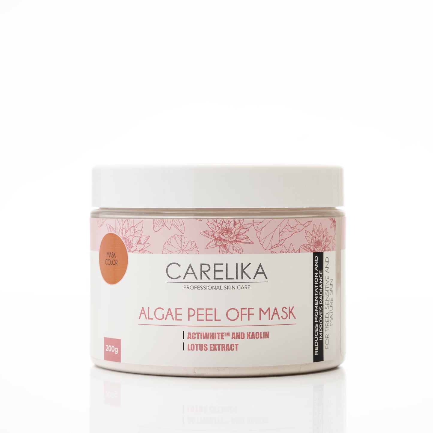 Mascarilla exfoliante de algas Carelika Actiwhite con extracto de loto
