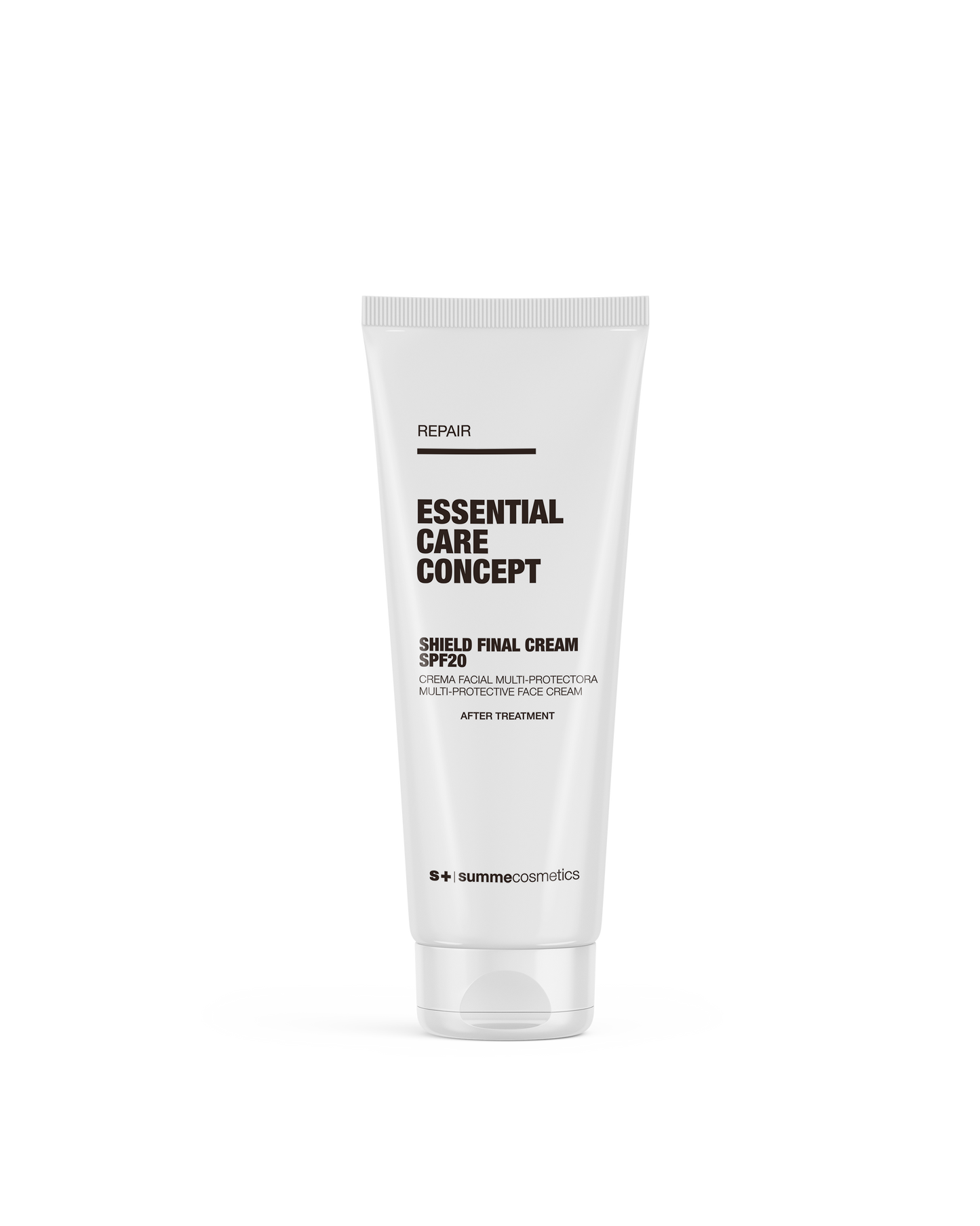 Concepto de cuidado esencial: CREMA FACIAL PROTECTORA ANTI-POLUCIÓN FPS 20 REPAIR SHIELD FINAL CREAM