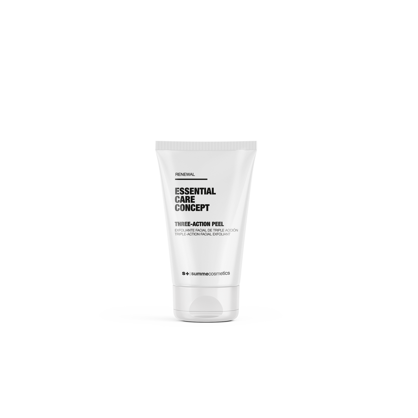 Concepto de cuidado esencial: RENEWAL THREE ACTION PEEL EXFOLIANTE FACIAL DE TRIPLE ACCIÓN