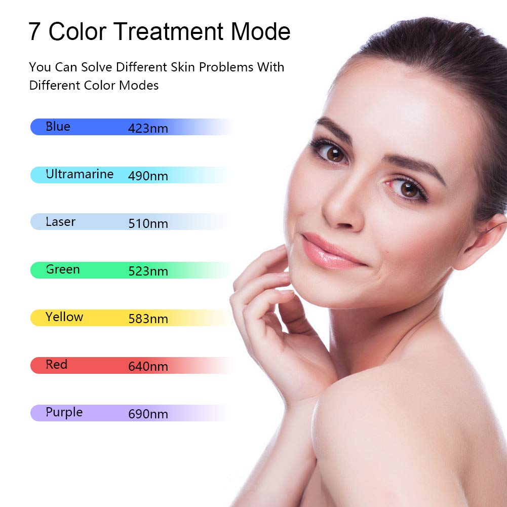Photon light therapy beauty skin collagen device 7 colors red light therapy led facial mask