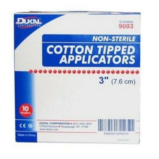 3" COTTON TIPPED APLICATORS (100 / Bag)