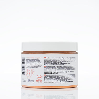 Mascarilla Smoussy Prebiótica Shaker de Carelika Acerola Energy Boost