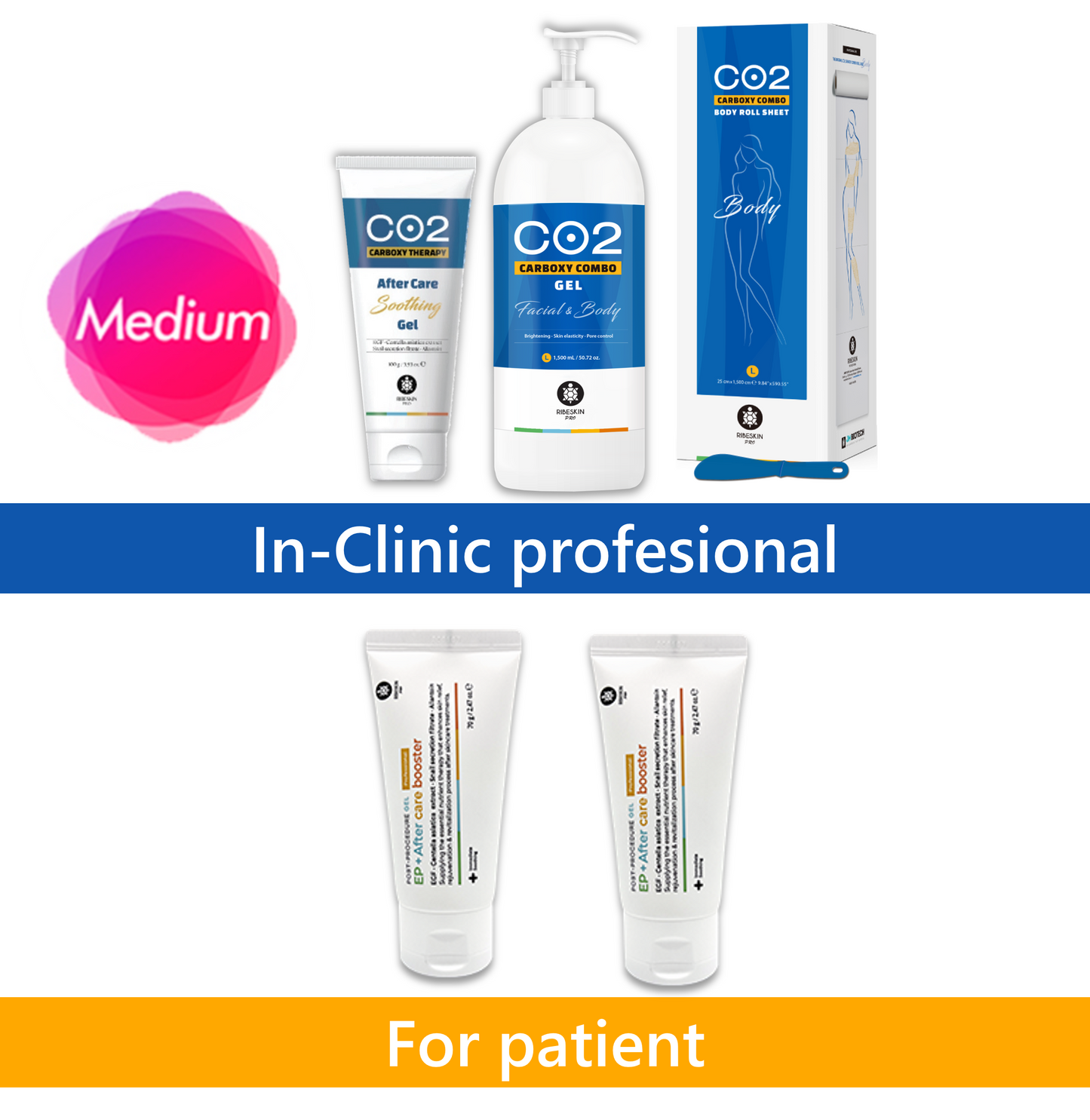 CO2 Carboxy: COMBO BODY PROFESSIONAL PLUS 3 STEPS (RETAIL ITEMS INCLUDED)