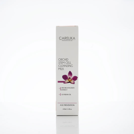 Leche limpiadora con células madre de orquídea Carelika