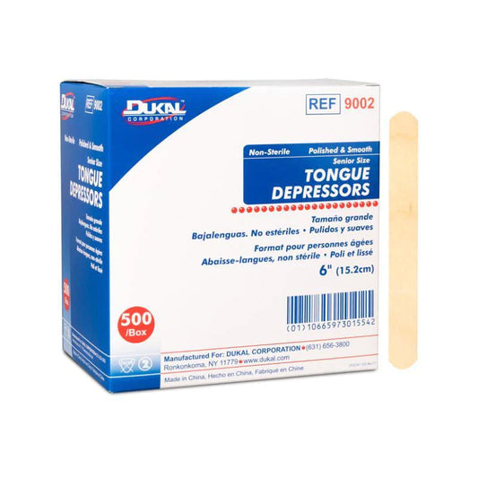 TONGUE DEPRESSOR - 6" (500 / Box)