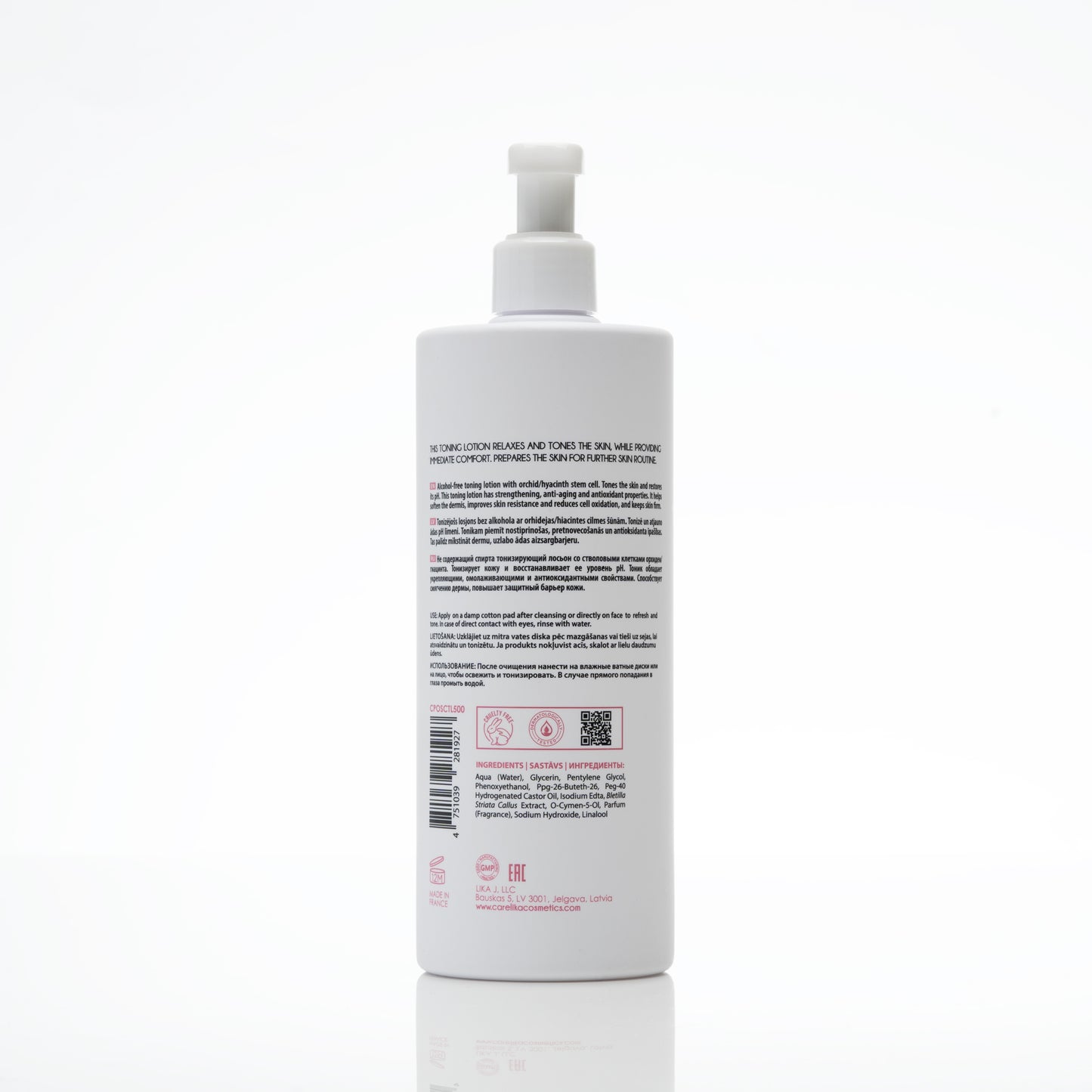 CARELIKA Orchid Stem Cell Toning Lotion 500ml