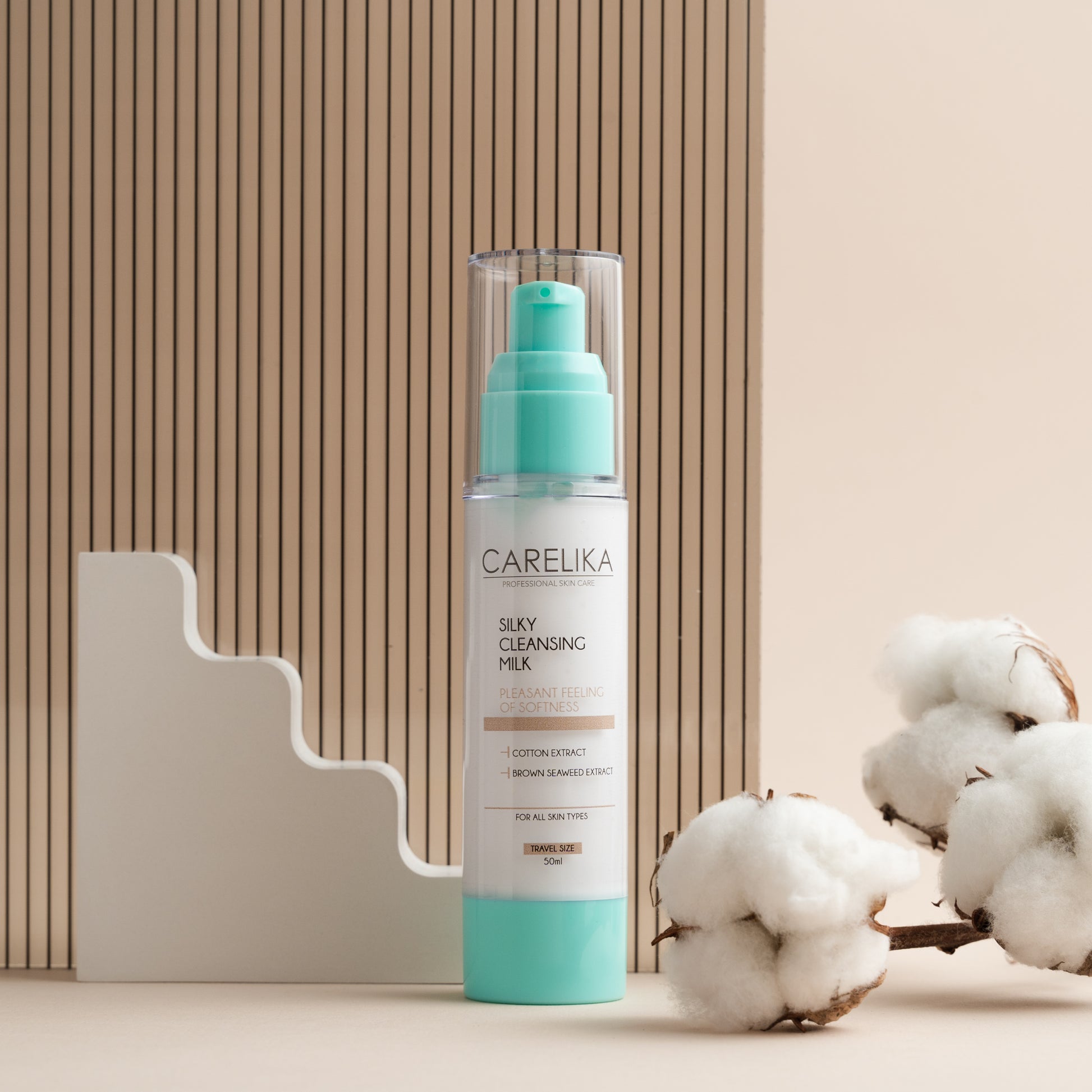 CARELIKA Silky Cleansing Milk (with Cotton Extract) Airless 50ml (Retail)