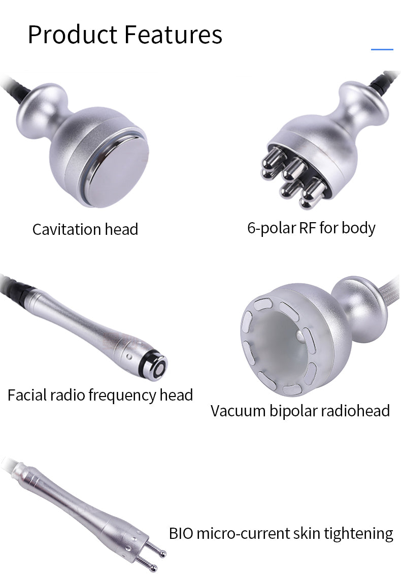 5 in 1 RF Cavitation Slimming Machine 40K Beauty Equipment Professional RF Cavitation Body Slimming Machine