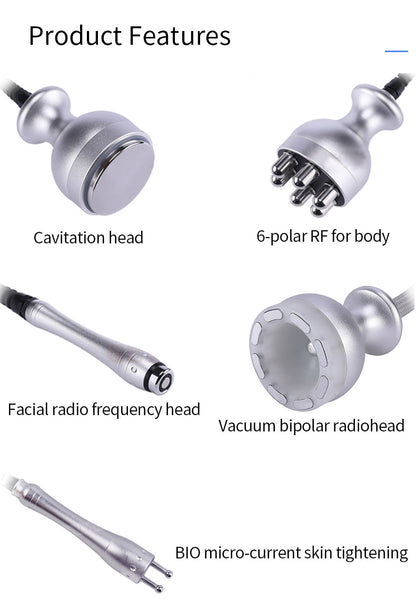 5 in 1 RF Cavitation Slimming Machine 40K Beauty Equipment Professional RF Cavitation Body Slimming Machine